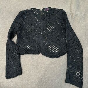 Lace Crop Top with back zipper